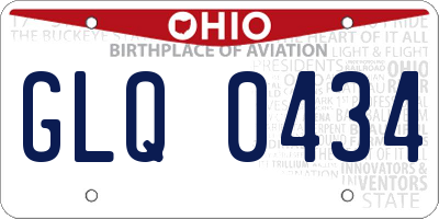 OH license plate GLQ0434
