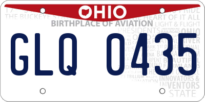 OH license plate GLQ0435