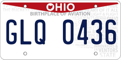OH license plate GLQ0436