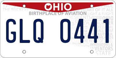 OH license plate GLQ0441