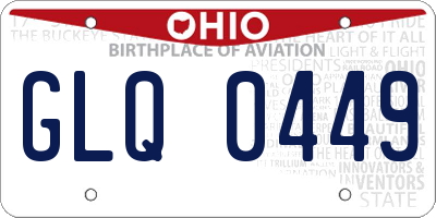OH license plate GLQ0449