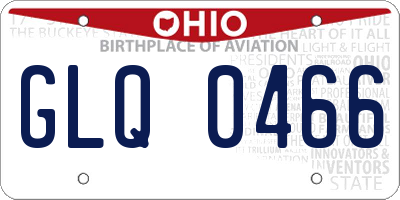 OH license plate GLQ0466