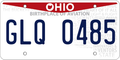 OH license plate GLQ0485