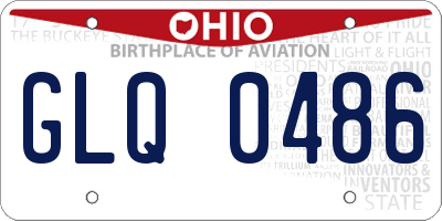 OH license plate GLQ0486