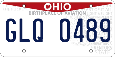 OH license plate GLQ0489