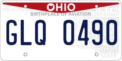 OH license plate GLQ0490