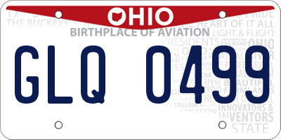 OH license plate GLQ0499