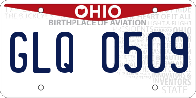 OH license plate GLQ0509
