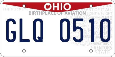 OH license plate GLQ0510