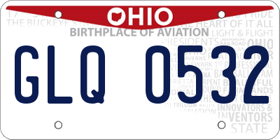 OH license plate GLQ0532