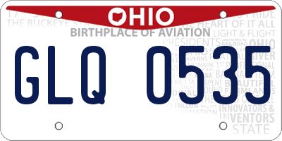 OH license plate GLQ0535