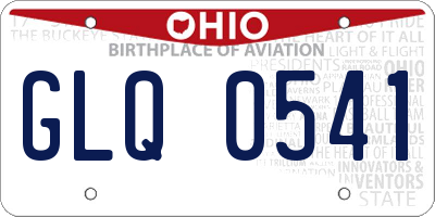 OH license plate GLQ0541