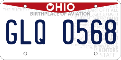 OH license plate GLQ0568
