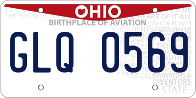 OH license plate GLQ0569