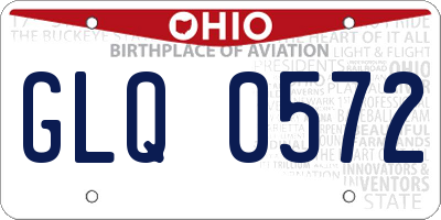 OH license plate GLQ0572