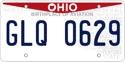 OH license plate GLQ0629