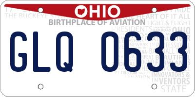 OH license plate GLQ0633