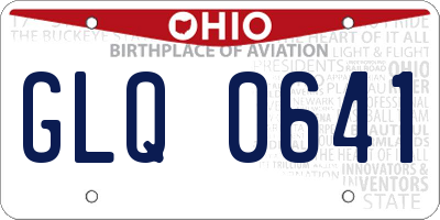OH license plate GLQ0641