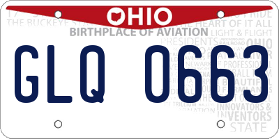 OH license plate GLQ0663