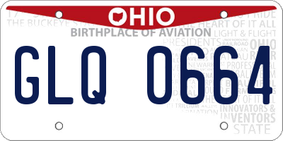 OH license plate GLQ0664