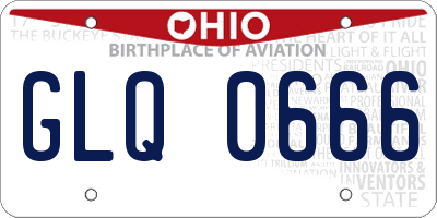 OH license plate GLQ0666