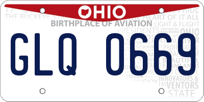 OH license plate GLQ0669