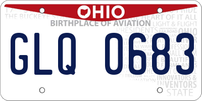 OH license plate GLQ0683
