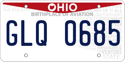 OH license plate GLQ0685