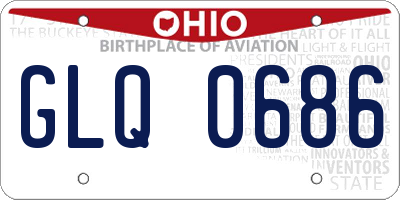 OH license plate GLQ0686