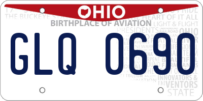 OH license plate GLQ0690