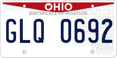 OH license plate GLQ0692