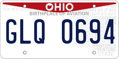 OH license plate GLQ0694