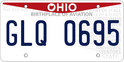 OH license plate GLQ0695