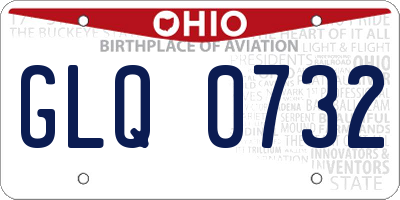 OH license plate GLQ0732