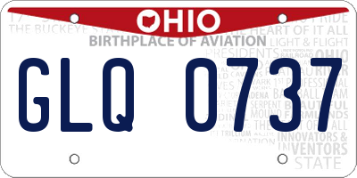 OH license plate GLQ0737