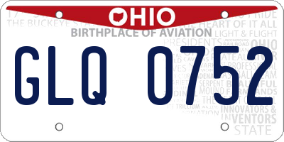 OH license plate GLQ0752