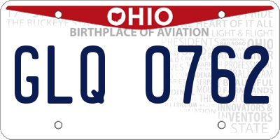 OH license plate GLQ0762