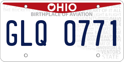 OH license plate GLQ0771