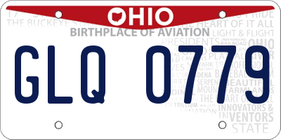 OH license plate GLQ0779
