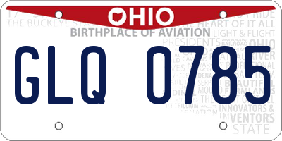 OH license plate GLQ0785