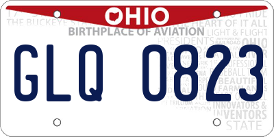 OH license plate GLQ0823