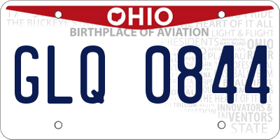 OH license plate GLQ0844