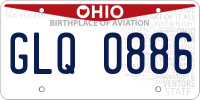 OH license plate GLQ0886