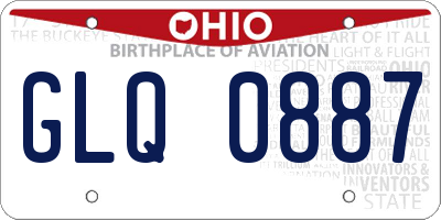 OH license plate GLQ0887