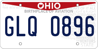 OH license plate GLQ0896