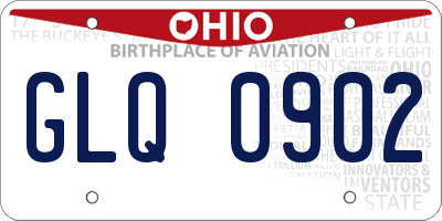 OH license plate GLQ0902