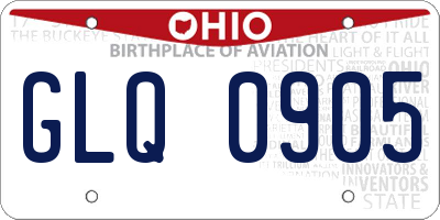 OH license plate GLQ0905