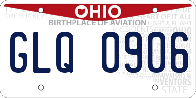 OH license plate GLQ0906