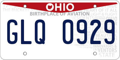 OH license plate GLQ0929