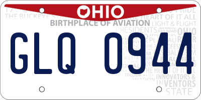 OH license plate GLQ0944